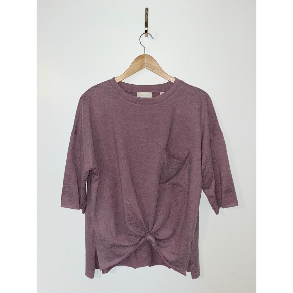 Altard State Womens Mauve‎ Front Knot Pocket Tee Shirt Medium Purple Boho Top